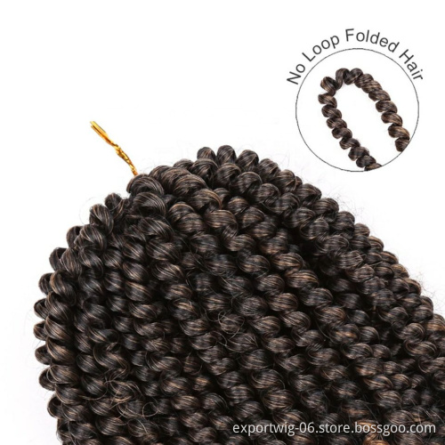 Wholesale 8 INCH Synthetic Crochet Hair Extensions Ombre Color Spring Twist Crochet Hair Jumbo Hair Braids